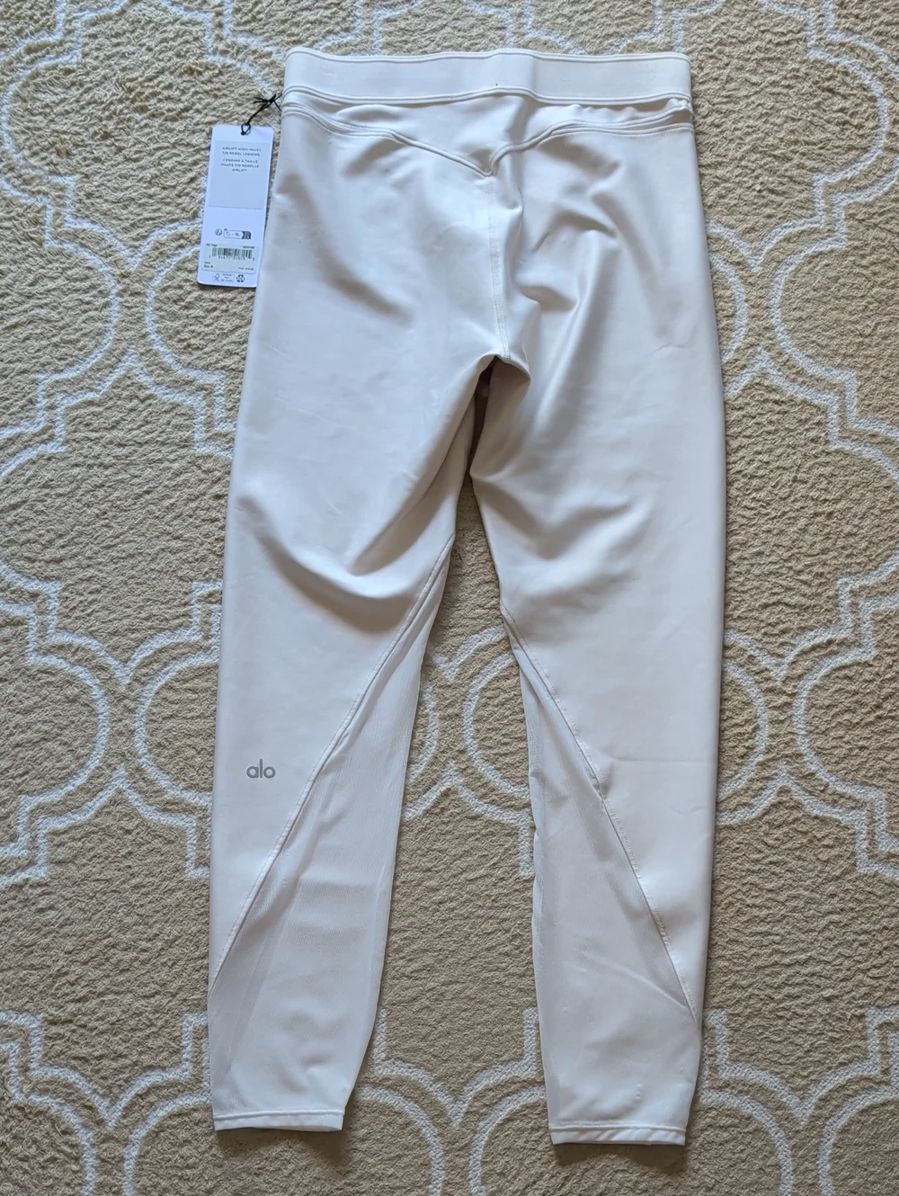 ALO Airlift High-Waist 7/8 Rebel Legging Ivory NWT